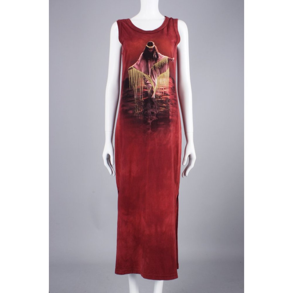The Mountain Native American Art T Shirt Dress - Picture 3 of 8